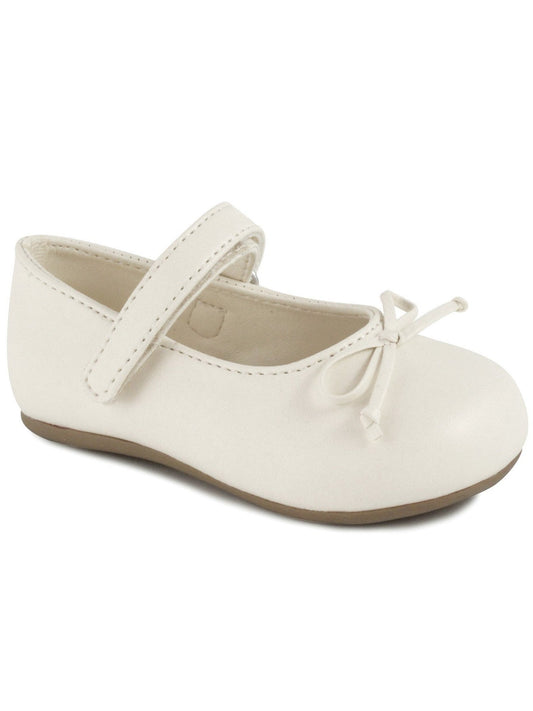 Ashlyn Toddler Ivory Mary Jane Dress Flats