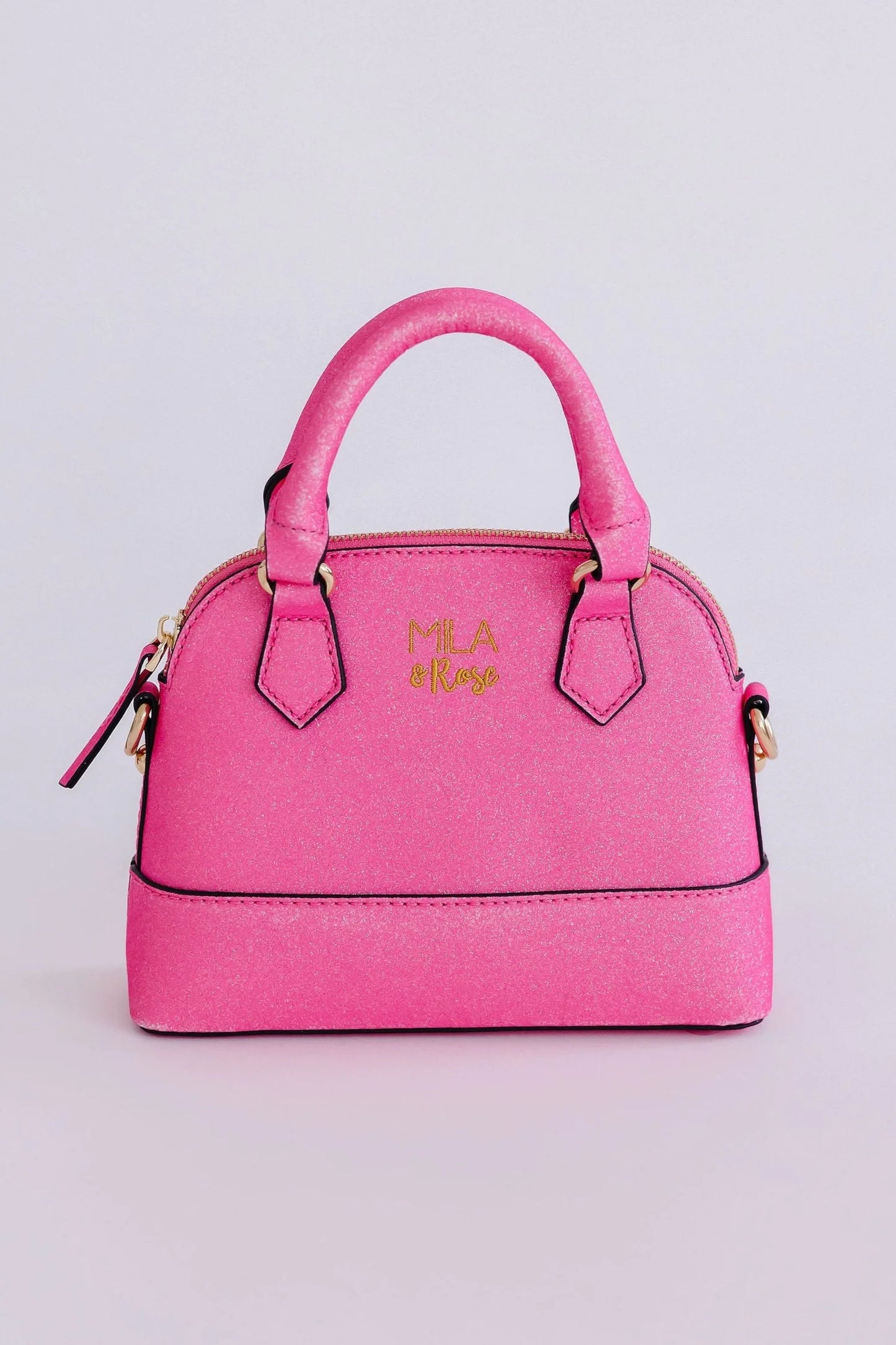 Neon Pink Glitter Girls Purse
