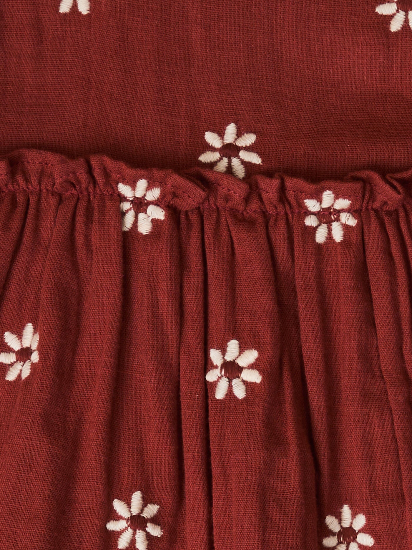 Daisy Embroidered Crinkle Gauze Dress