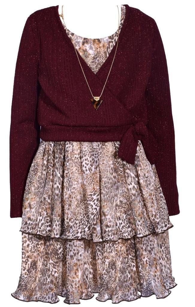 Ballet Burgundy Sweater Dress