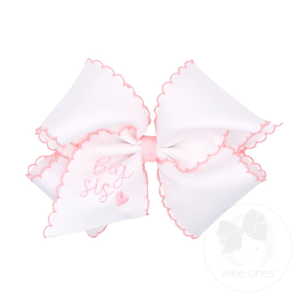 Big Sis Cursive Moonstitch Bow
