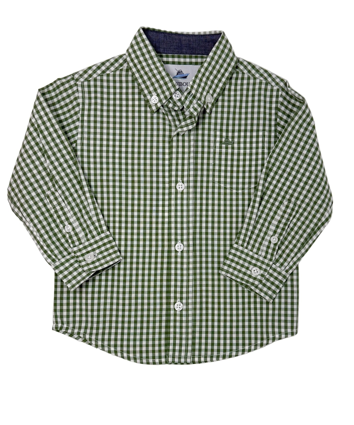 Vineyard Green/White L/S Dress Shirt