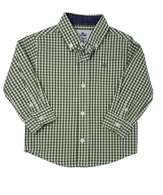 Vineyard Green/White L/S Dress Shirt