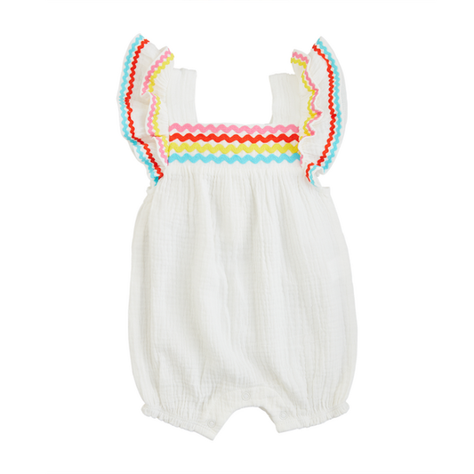 Ric Rac Trim Baby Romper