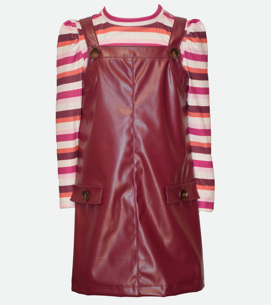 Ruby Leather Jumper Dress