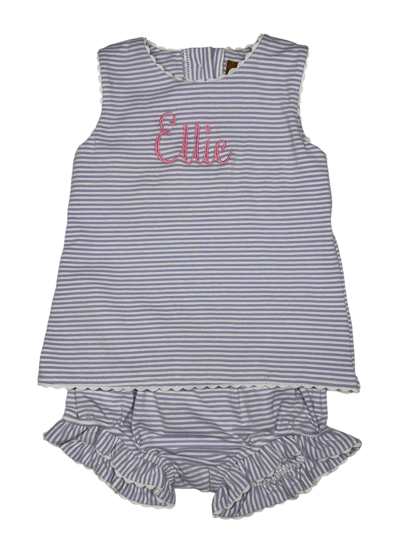 Lilac Stripe Millie Bloomer Set
