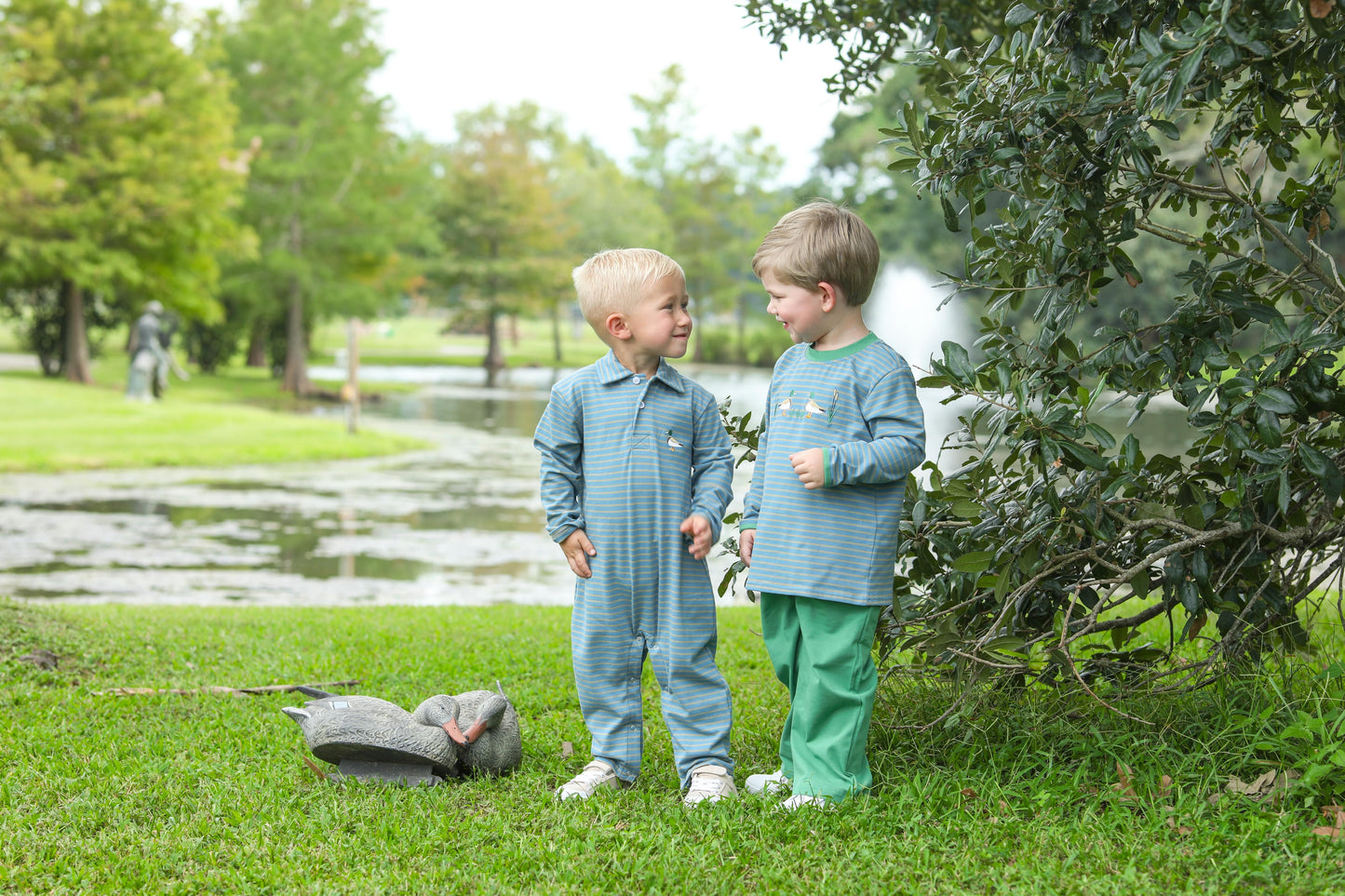 Mallard Embroidered Polo Romper