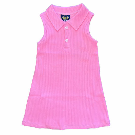 Audrey Pink Ribbed Tank Dress