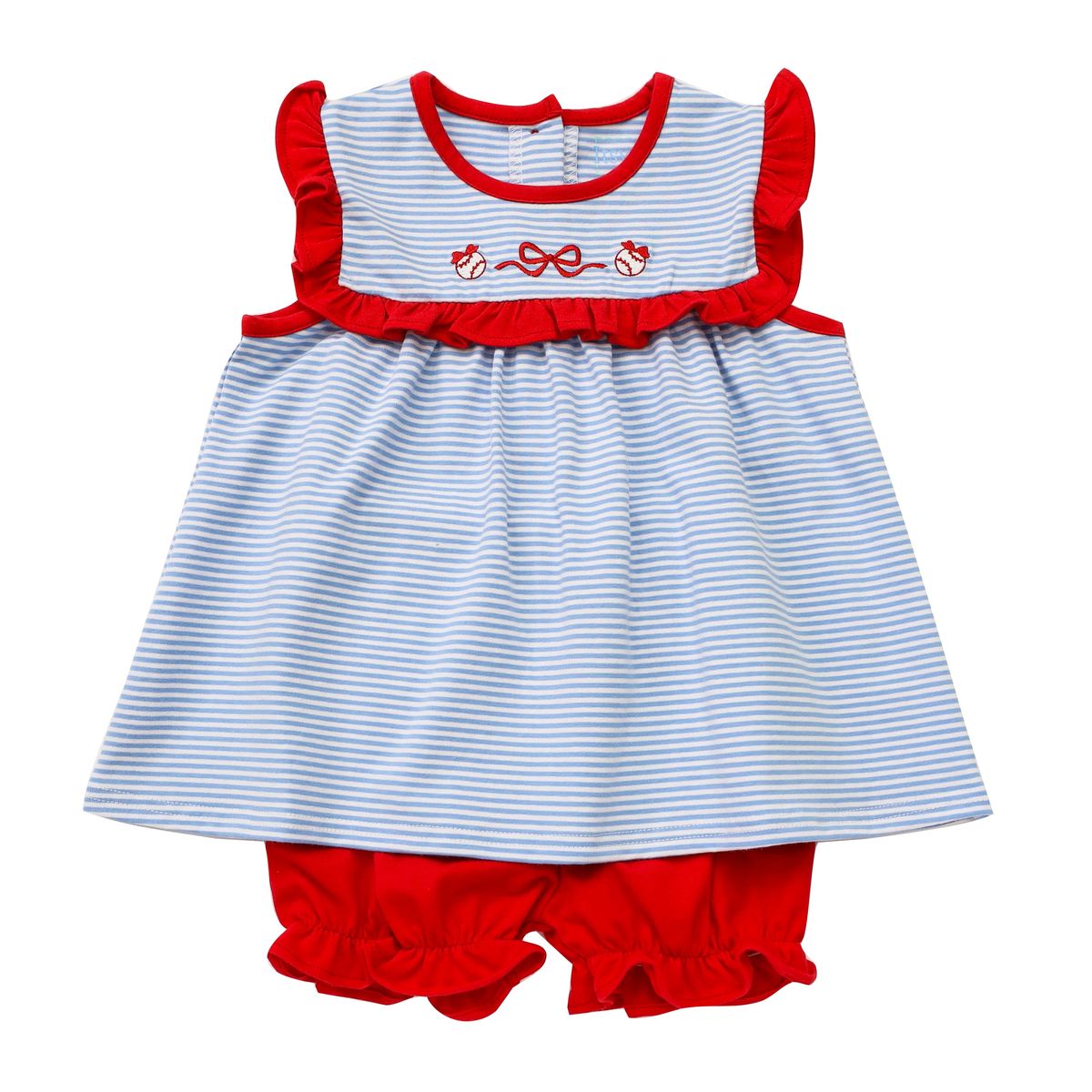 Baseball Bow Bloomer Set