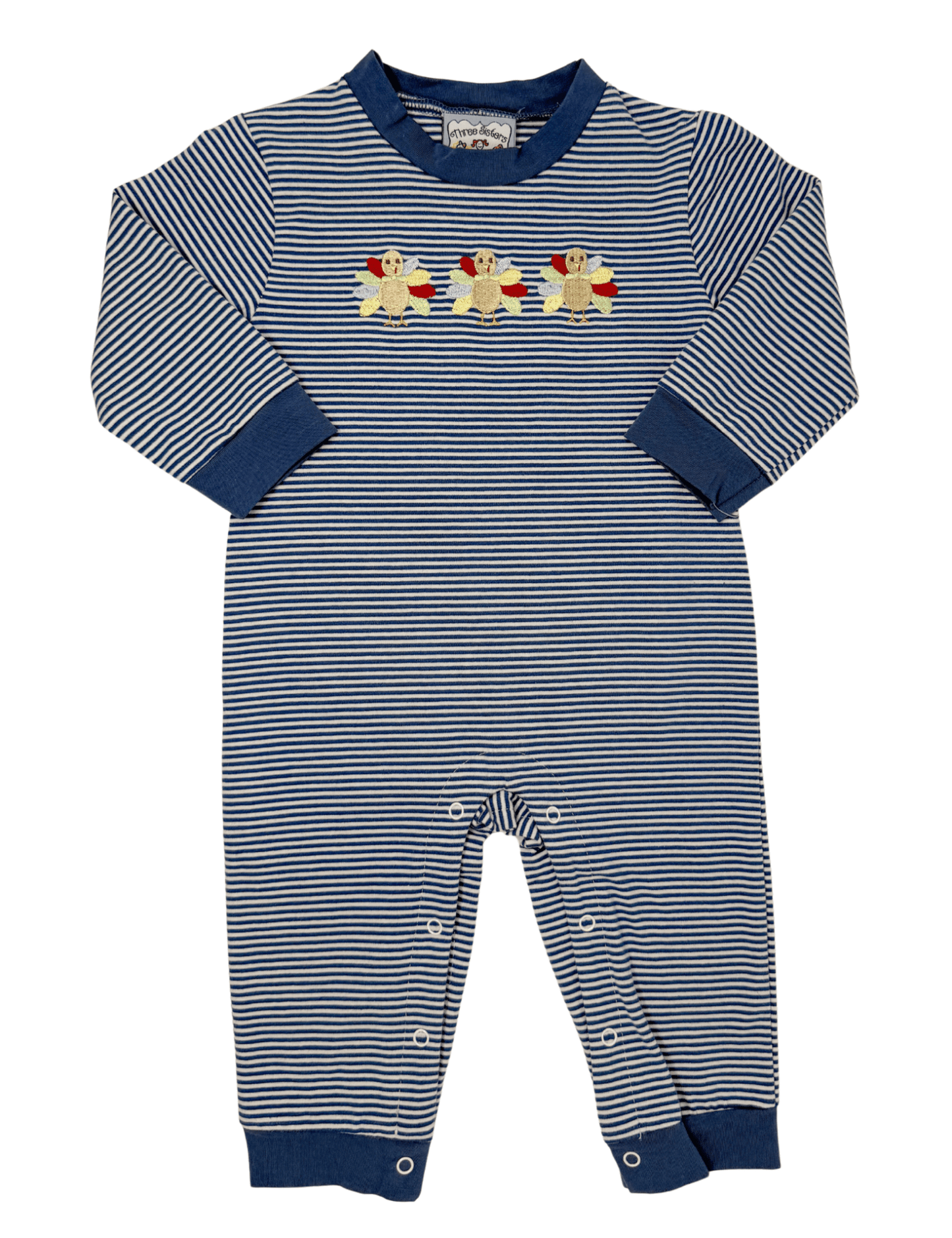 Thankful Turkey Stripe Romper