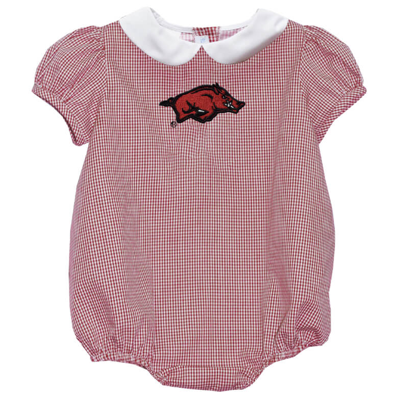 Arkansas Razorback Embroidered Girls Bubble