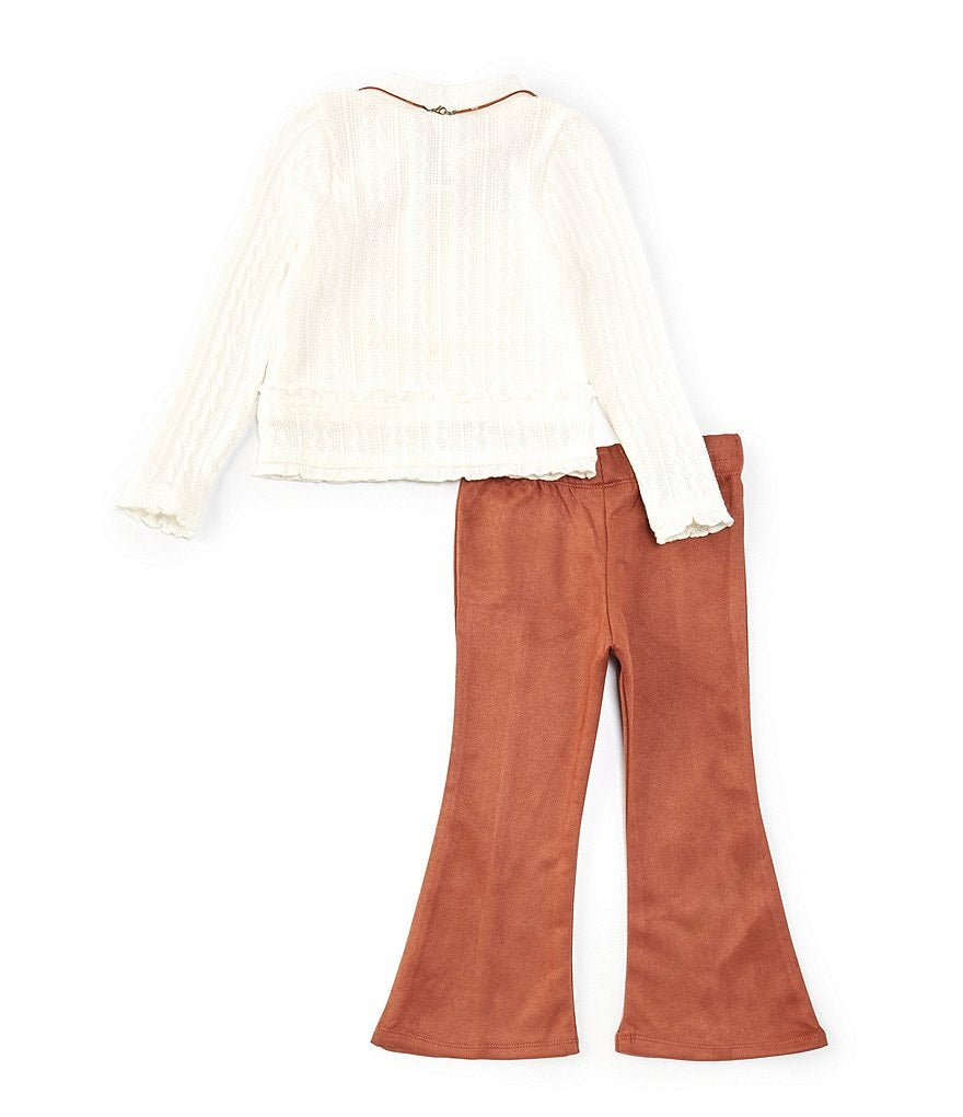 Sweater and Suede Flare Set