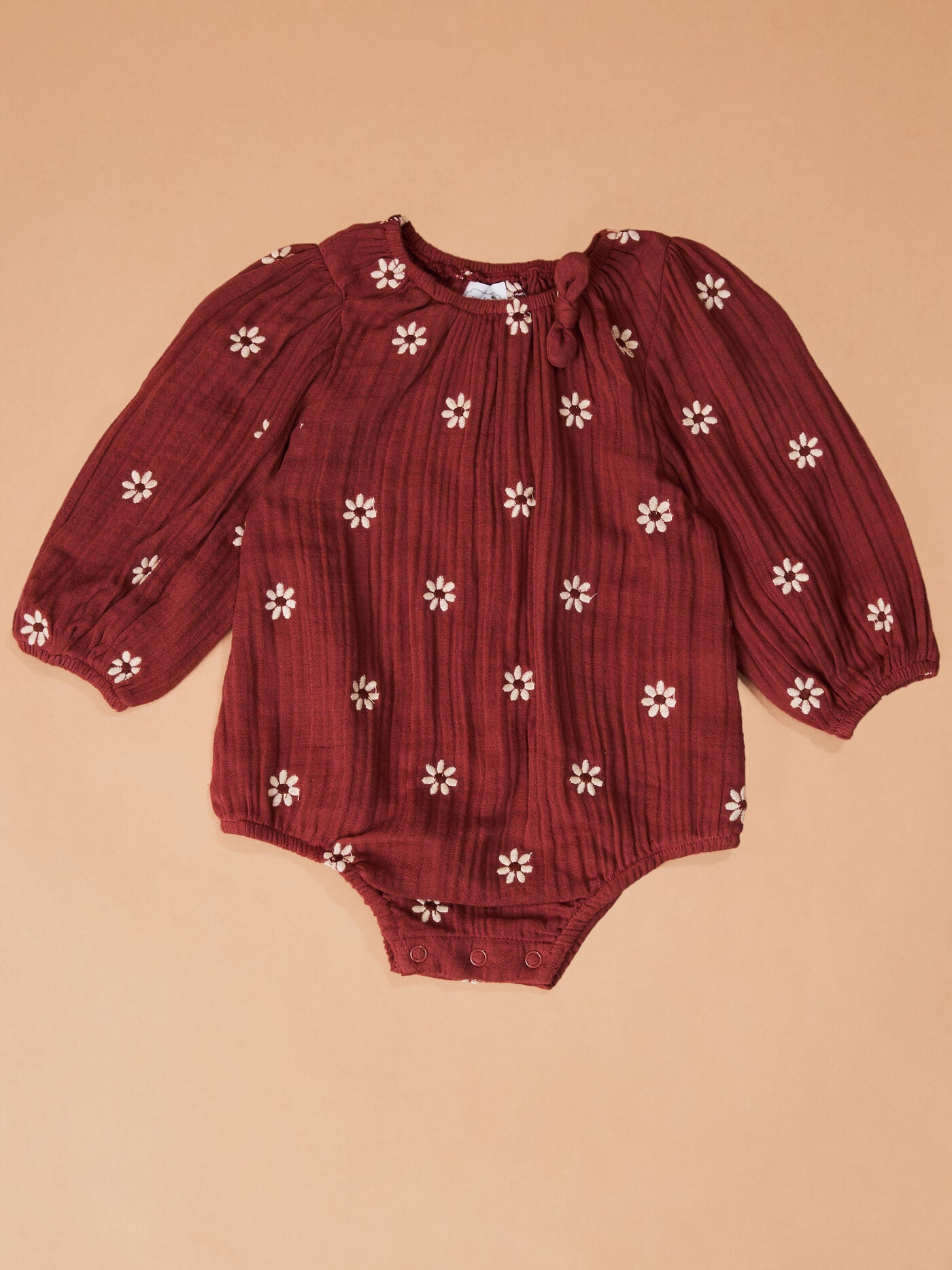 Daisy Embroidered Crinkle Gauze Bubble
