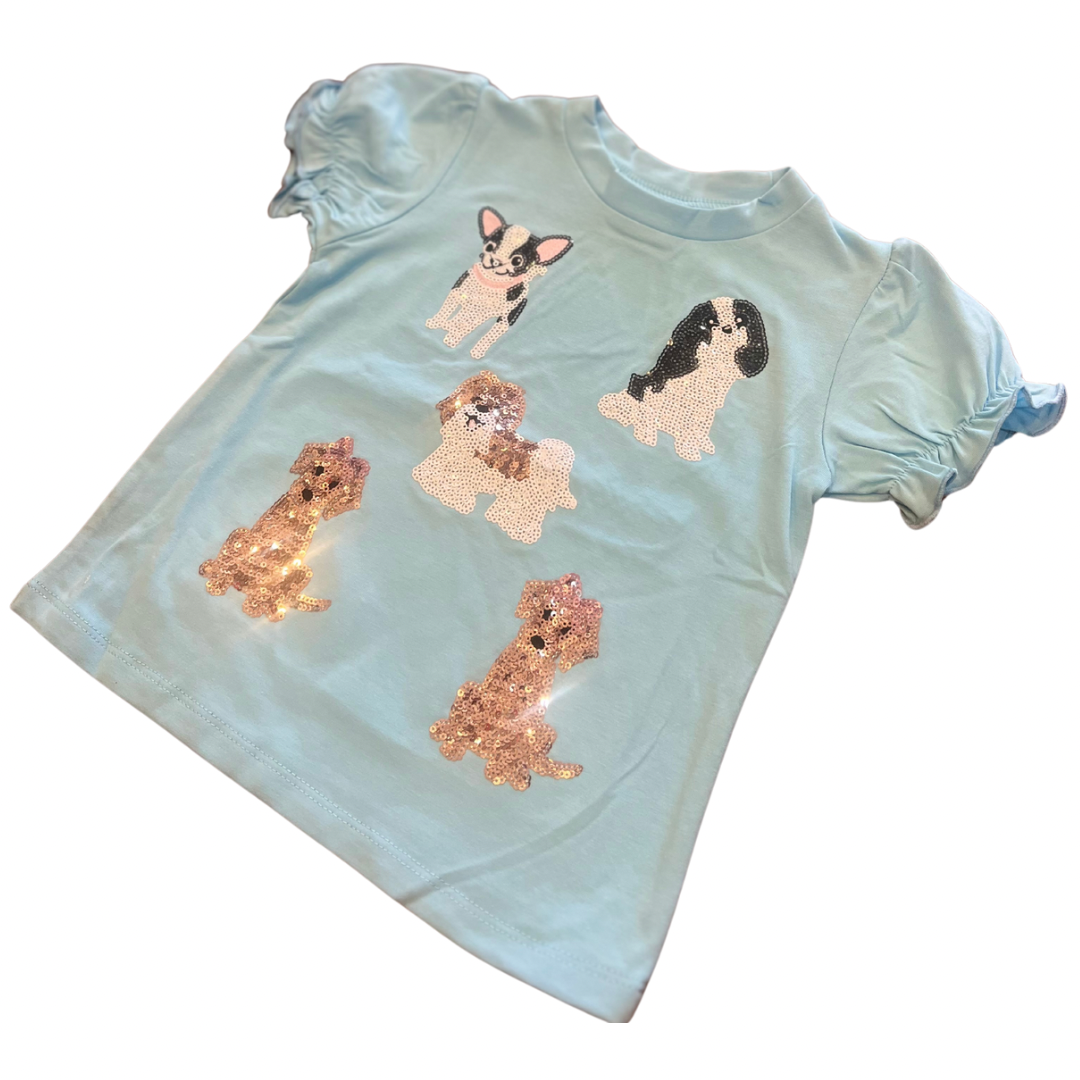Sequin Puppy SS Shirt