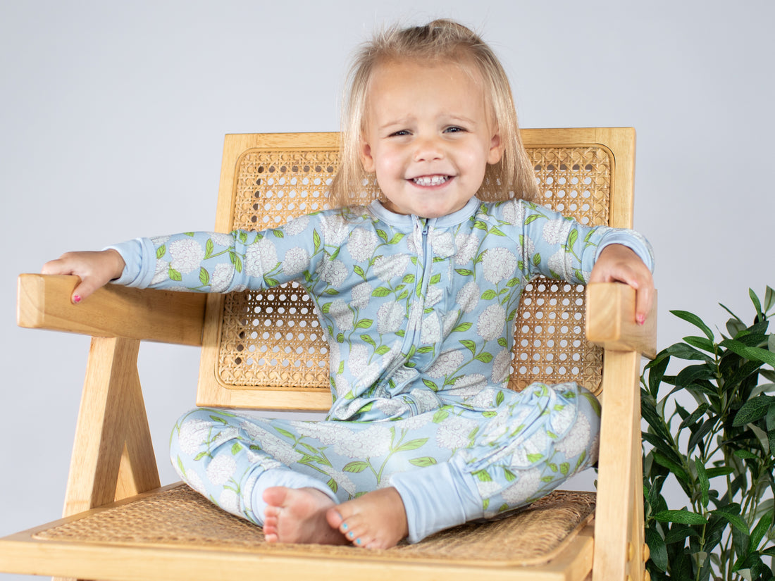 Hydrangeas Ruffle Convertible Footie