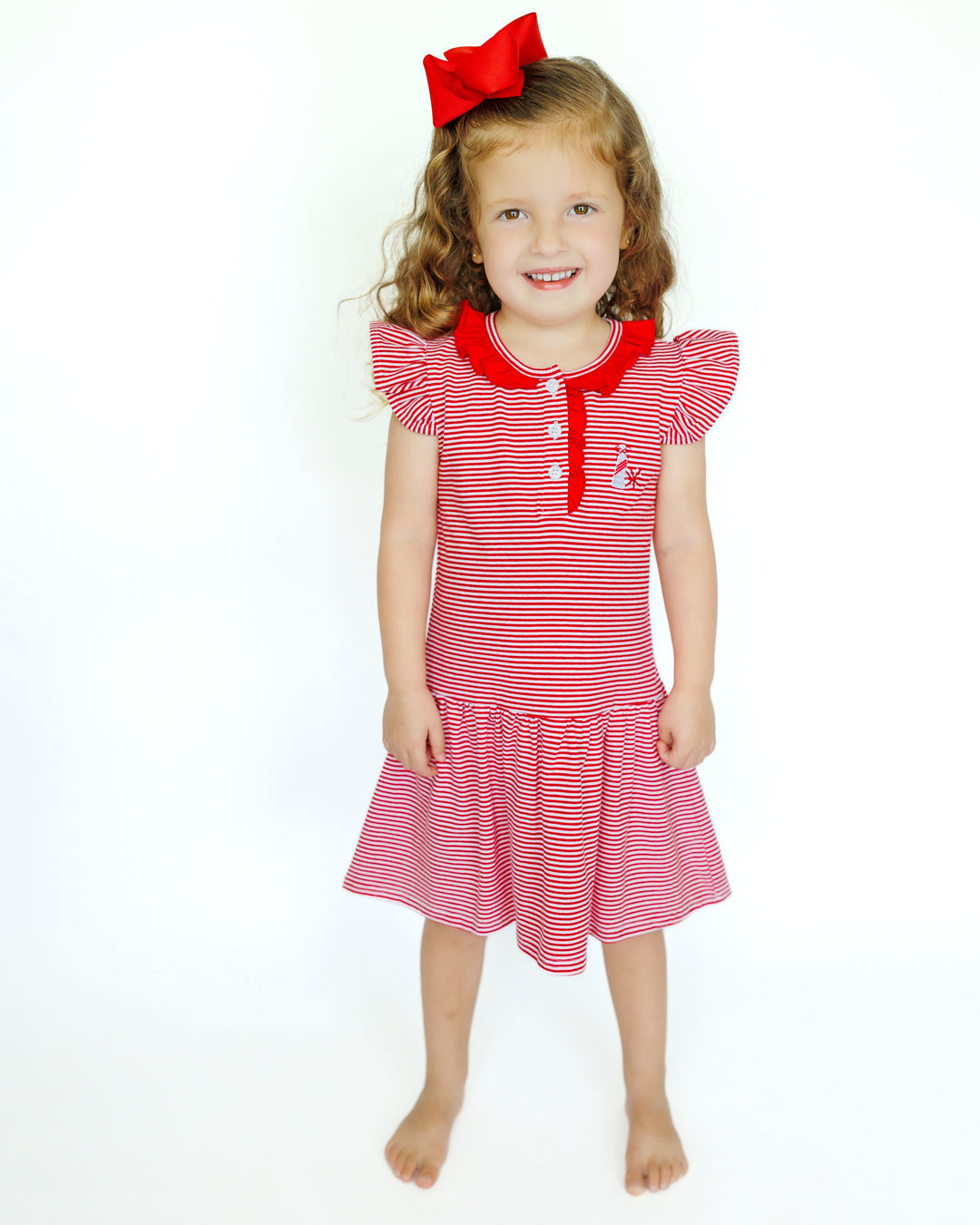 Red Stripe Game Day Dress