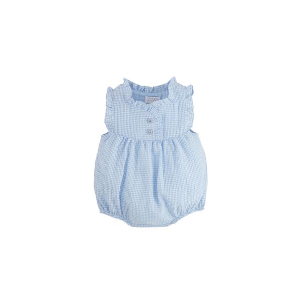 Blue Gingham Ruffle Bubble