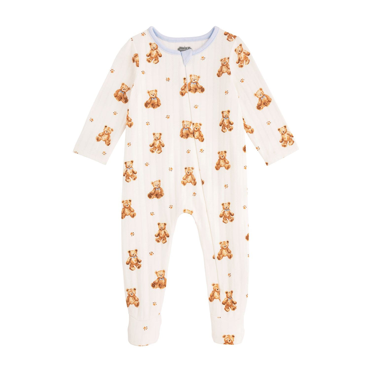 Bear Print Pointelle Footie