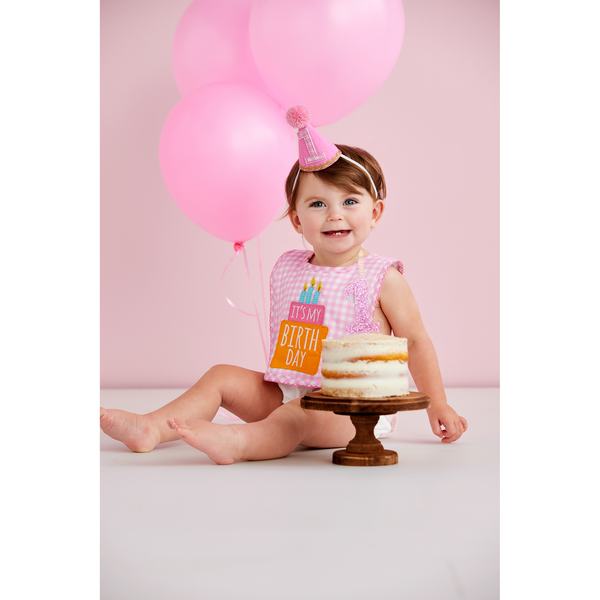 Pink Gingham Cake Smash Set