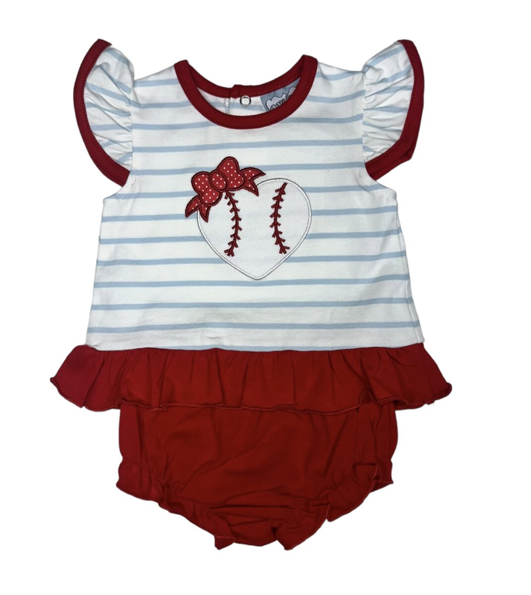 Baseball Girls Appliqué Bloomer Set
