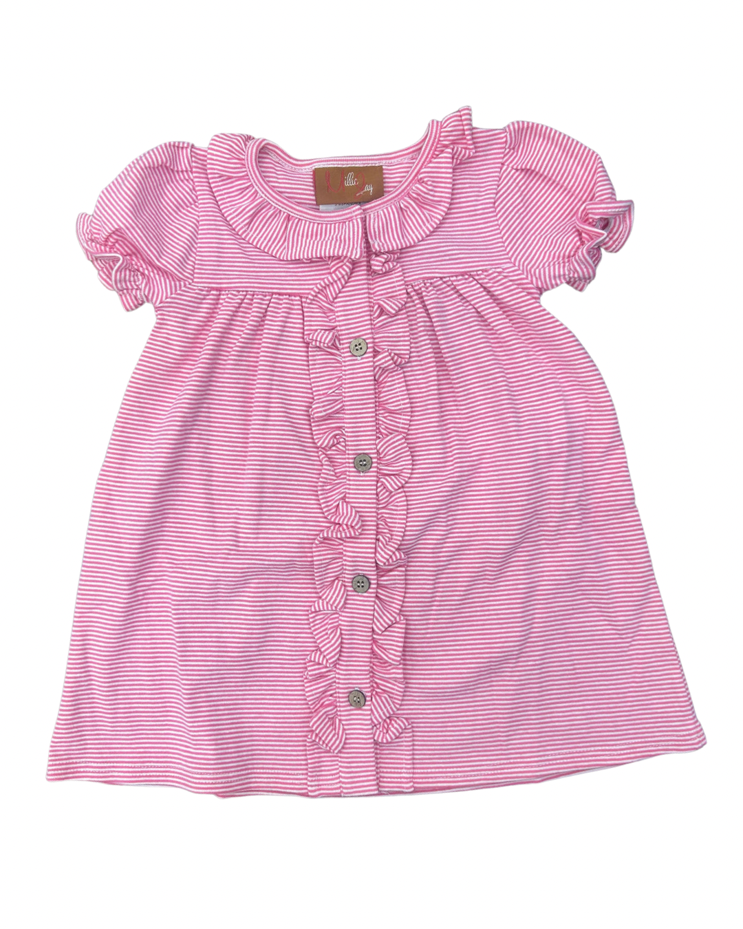 Abigail SS Dress- Pink Stripe