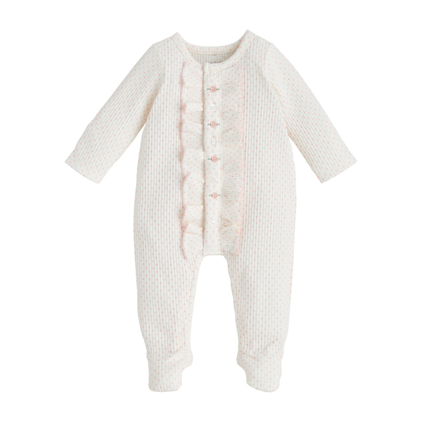 Rosette Polka Dot Baby Sleeper