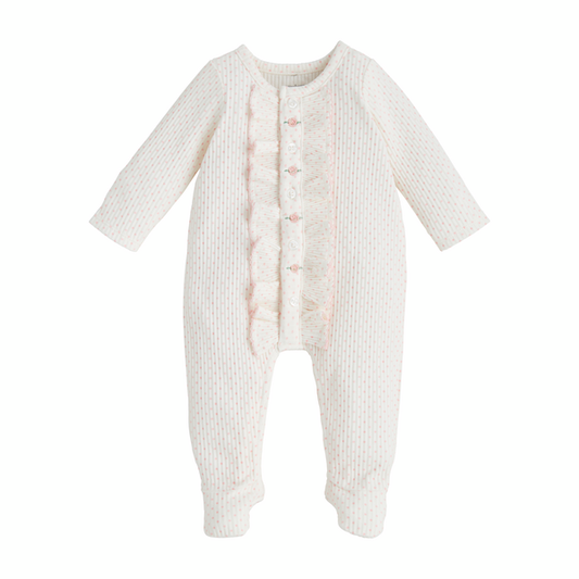 Rosette Polka Dot Baby Sleeper