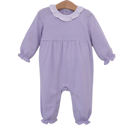 Georgia Lavender Stripe Romper