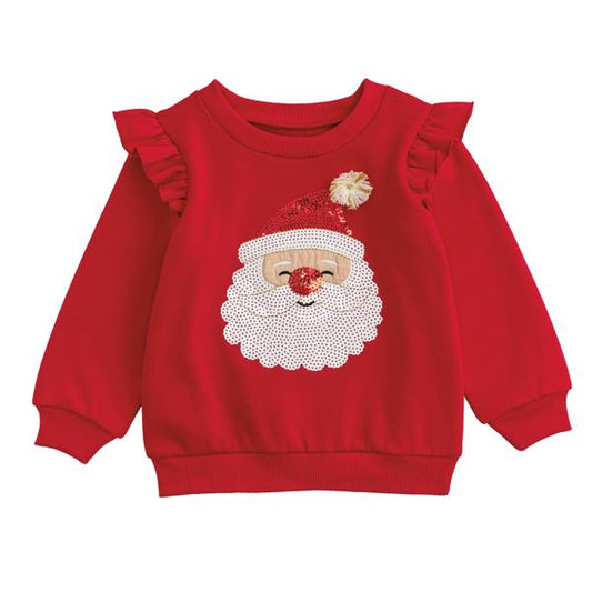 Appliqué Santa Sequin Sweatshirt