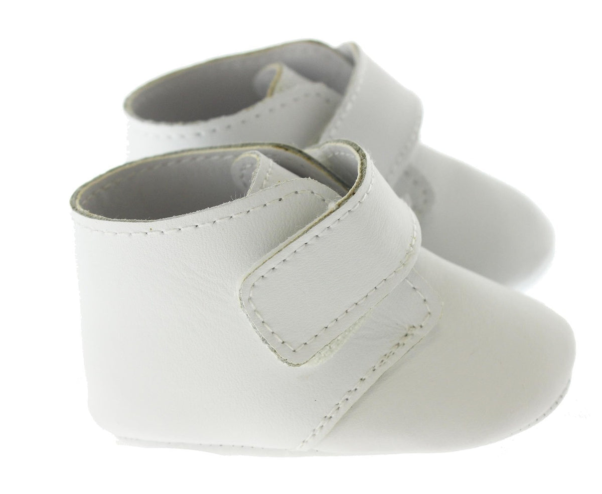 Baby Boys Crib Shoes Leather Monogrammed