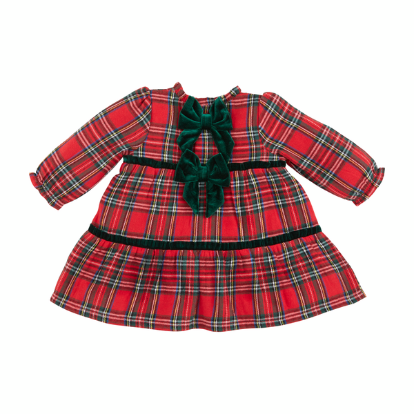 Tartan Green Bow Dress