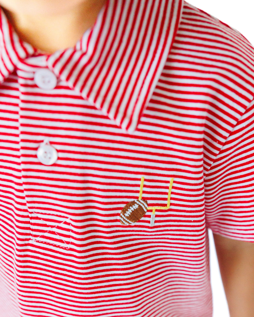 Red Stripe Game Day Polo