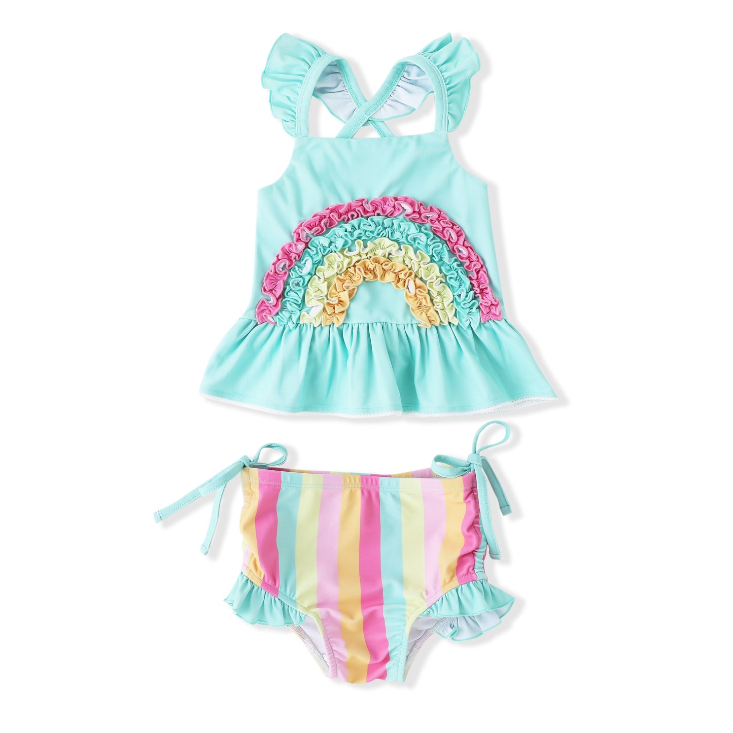 Aqua Rainbow 2pc Tunic Swimsuit