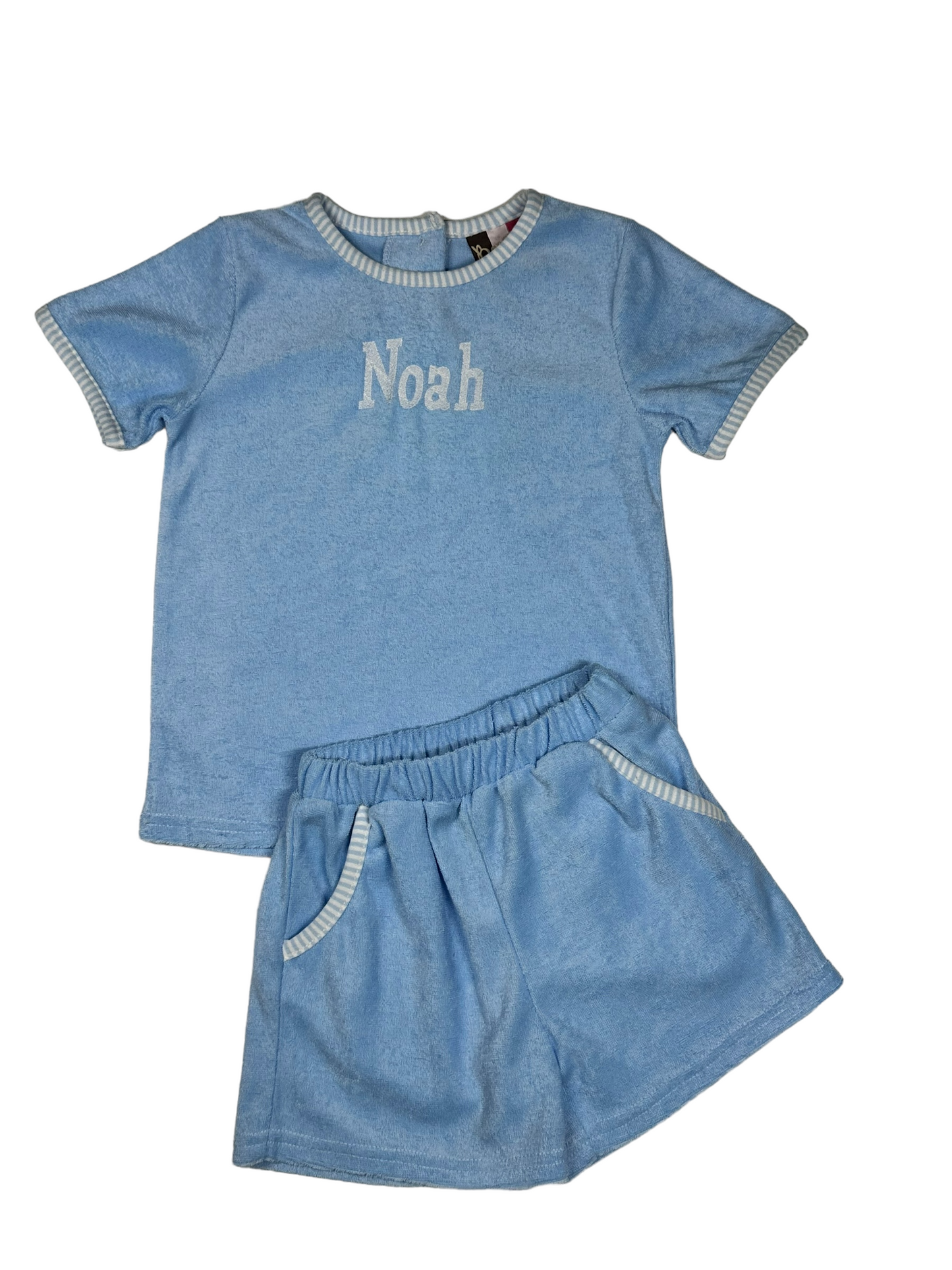 Carter Blue Terry Boys Short Set