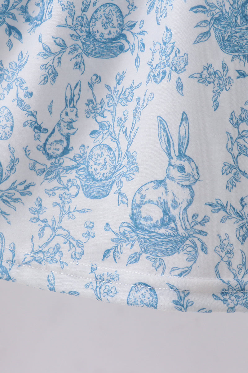 Evelyn Blue Bunny Ruffle Dress