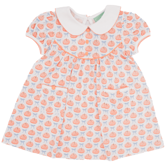 Orange Pumpkin Bow Dress