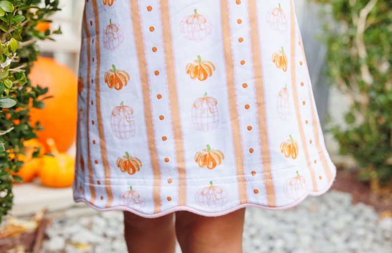 Pumpkin Patch Scalloped Dress