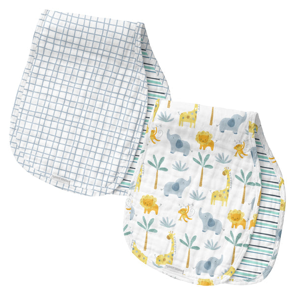 Zoo Muslin Burp Cloth Set