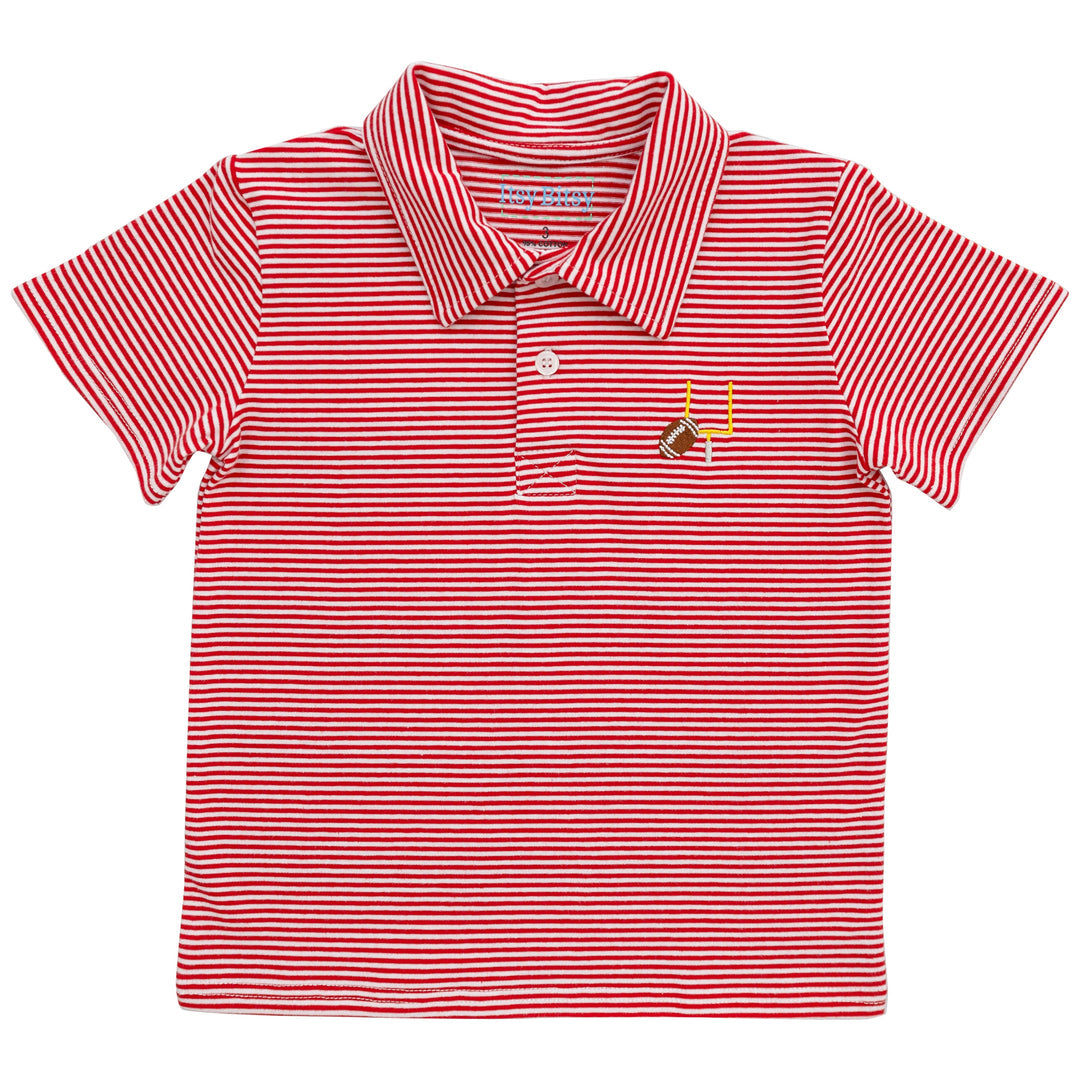 Red Stripe Game Day Polo