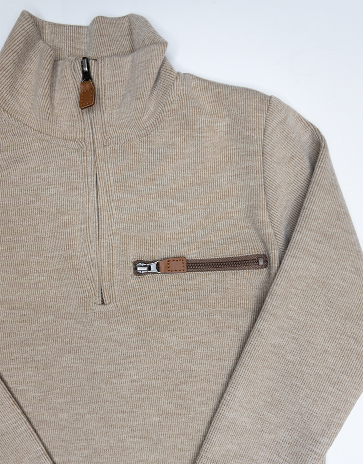 Kingston 1/4 Zip Pullover- Tan