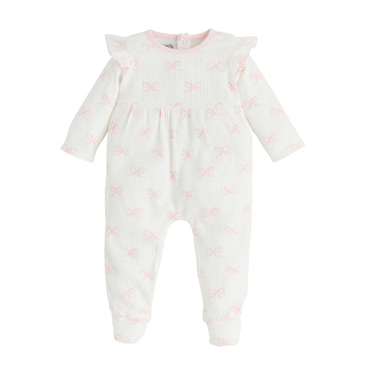 Bow Print Ribbed Sleeper