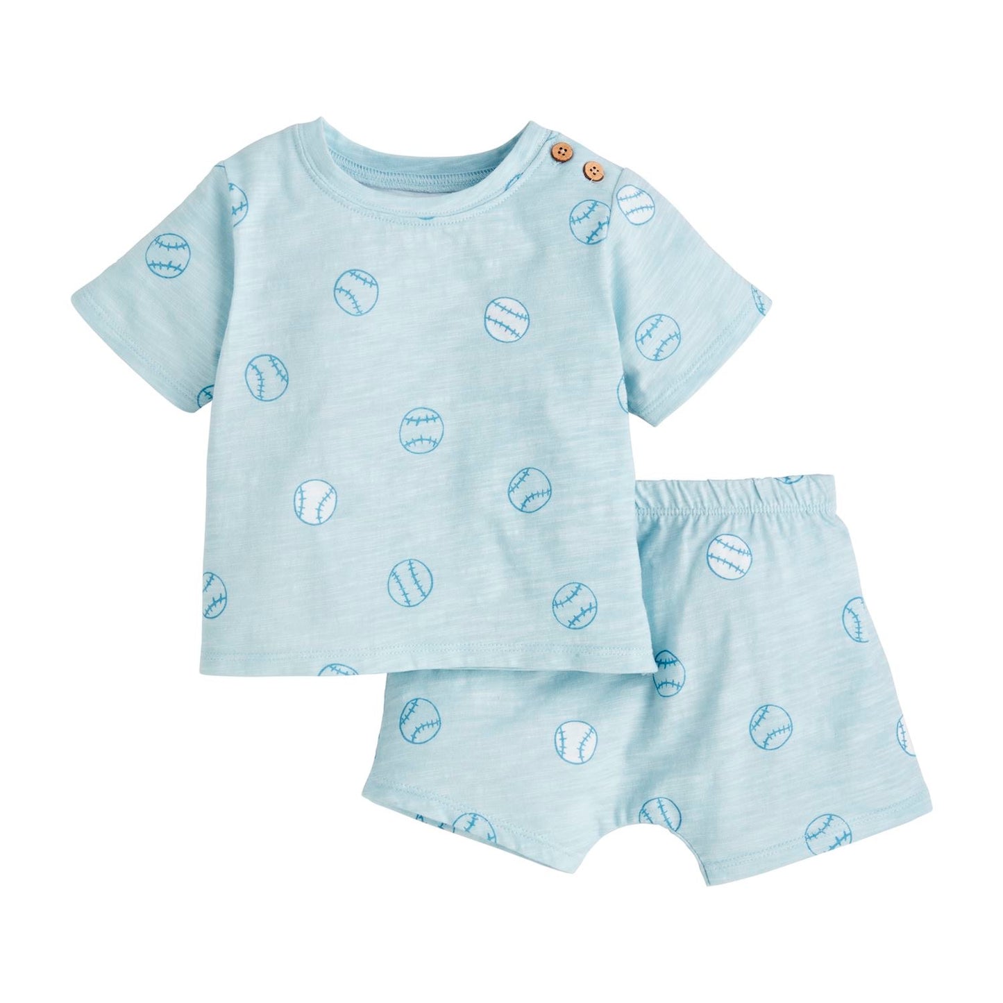 Baseball Baby Short Set