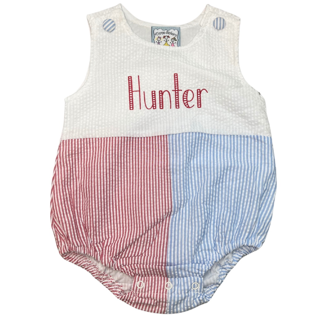 Red, White & Blue Colorblock Bubble