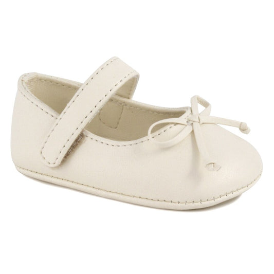 Ivory Ashlyn Infant Mary Jane Flats with Bows