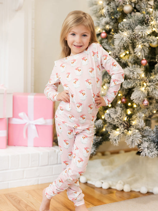 Santa Baby Pink 2pc Pajama Set