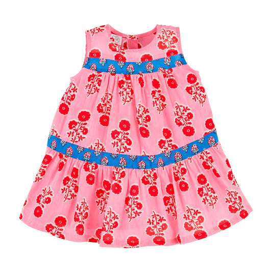 Mixed Print Floral Dress