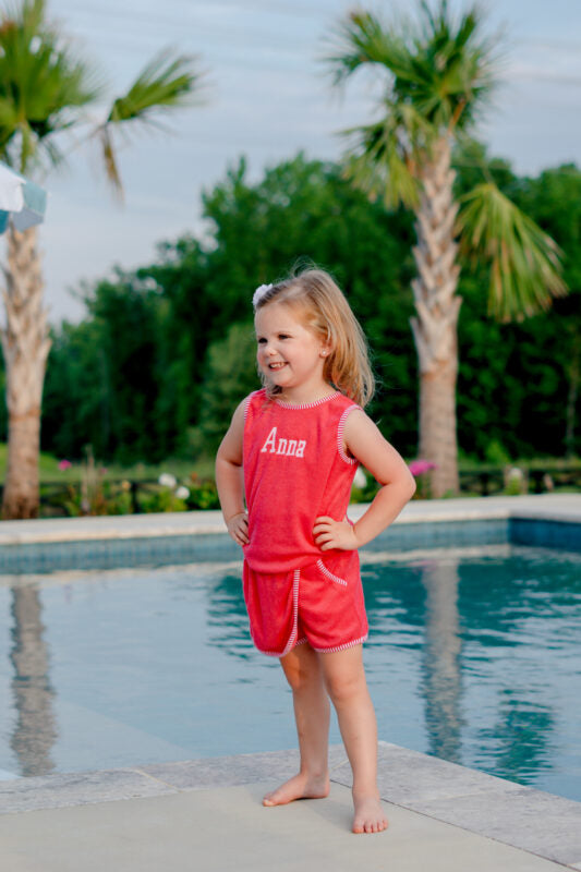 Clara Hot Pink Terry Skort Set