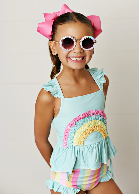 Aqua Rainbow 2pc Tunic Swimsuit