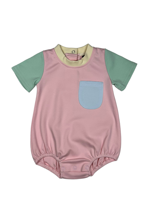 Mint & Pink Colorblock Bubble