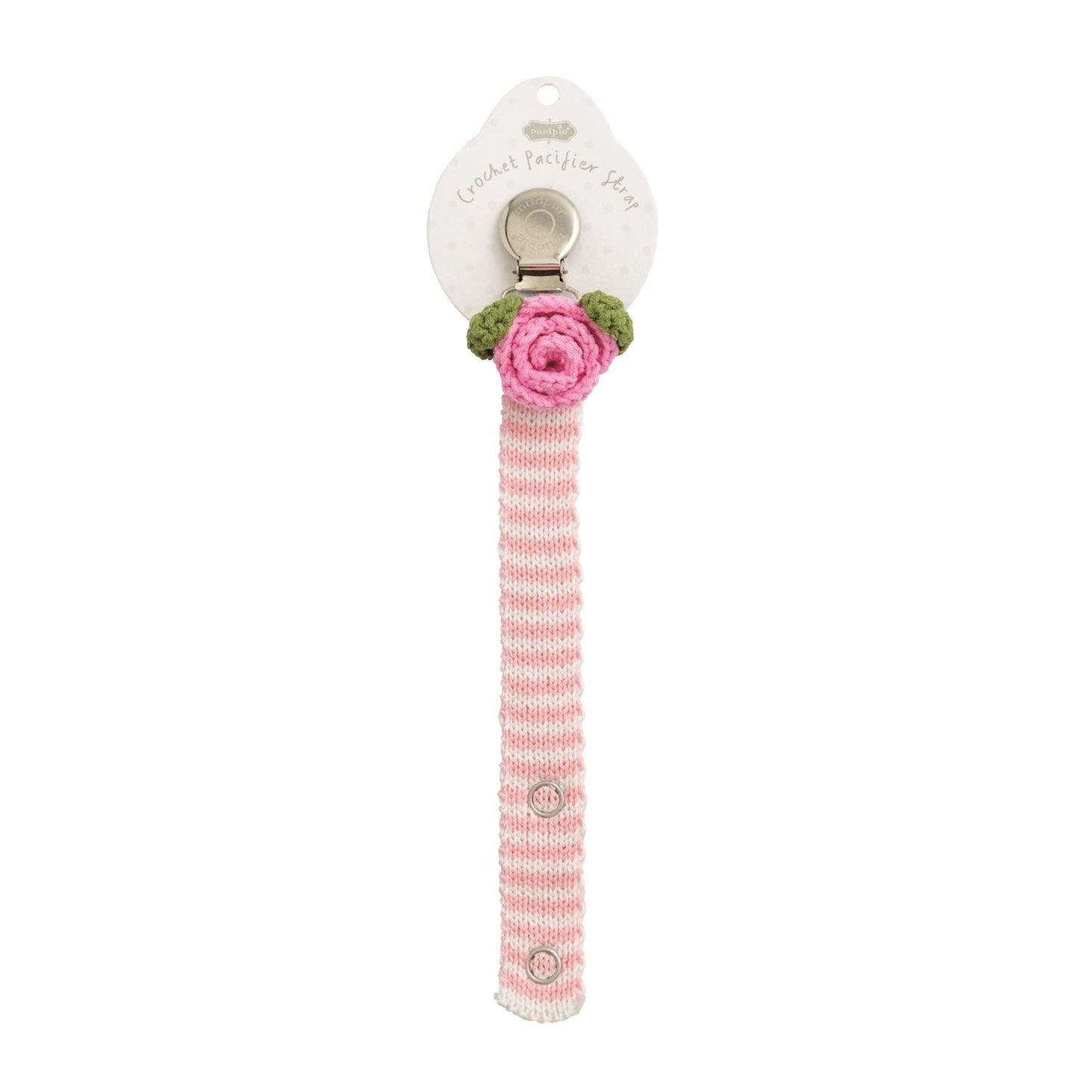 Rose Crochet Paci Clip